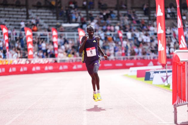 STOCKHOLM, SWEDEN 20260530 Luke Kiprop from Kenya finishes second in the Stockholm Marathon on Saturday STOCKHOLM SWEDEN x10500x  Copyright: xMagnusxLejhall TTx STOCKHOLM MARATHON 2026