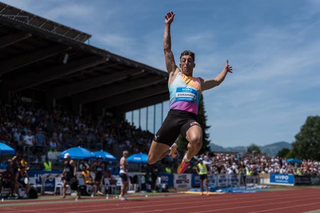 51 Hypomeeting, Goetzis AT , 30 05 2026 GOETZIS, SWITZERLAND MAY 30 Simon EHAMMER of Switzerland competes in the long jump of the mens decathlon at the 51 Hypomeeting, Goetzis AT on May 30, 2026 in Goetzis, Switzerland Copyright: xBEAUTIFULxSPORTS UlfxSchillerx