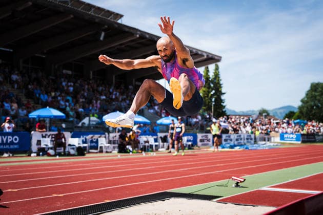 51 Hypomeeting, Goetzis AT , 30 05 2026 GOETZIS, SWITZERLAND MAY 30 Damian WARNER of Canada competes in the long jump of the mens decathlon at the 51 Hypomeeting, Goetzis AT on May 30, 2026 in Goetzis, Switzerland Copyright: xBEAUTIFULxSPORTS UlfxSchillerx