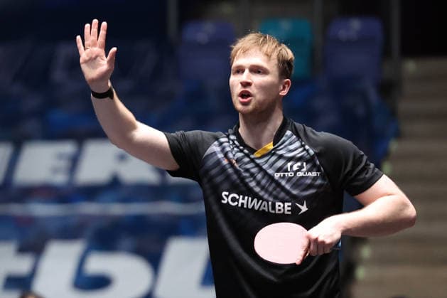 30 05 2026, xrekx, Table Tennis TTBL Final 4, Borussia Düsseldorf TTC Schwalbe Bergneustadt v l Benedikt Duda TTC Schwalbe Bergneustadt apologizes DFL DFB REGULATIONS PROHIBIT ANY USE OF PHOTOGRAPHS as IMAGE SEQUENCES and or QUASI VIDEO Frankfurt am Main