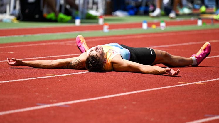 ATHLETICS - Hypomeeting Goetzis 2026 GOETZIS,AUSTRIA,30.MAY.26 - ATHLETICS - World Athletics Combined Events Tour, Hypomeeting, decathlon, long jumpg. Image shows the rejoicing of Simon Ehammer (SUI).  GEPAxpictures xOliverxLerch
