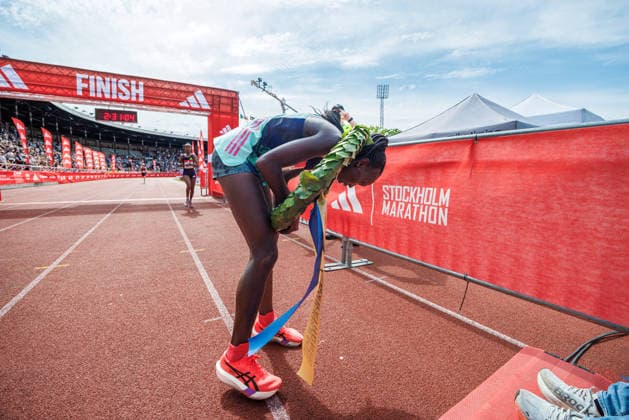 260530 Rebeca Chesir, Kenya, after the Stockholm Marathon on May 30, 2026 in Stockholm  Copyright: KENTAxJÖNSSON BB260530KJ030