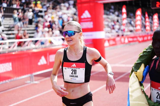 STOCKHOLM, SWEDEN 20260530 Carolina Wikström from Uppsala IF wins Swedish Championship gold in eighth place during the Stockholm marathon on Saturday STOCKHOLM SWEDEN x10500x  Copyright: xMagnusxLejhall TTx STOCKHOLM MARATHON 2026