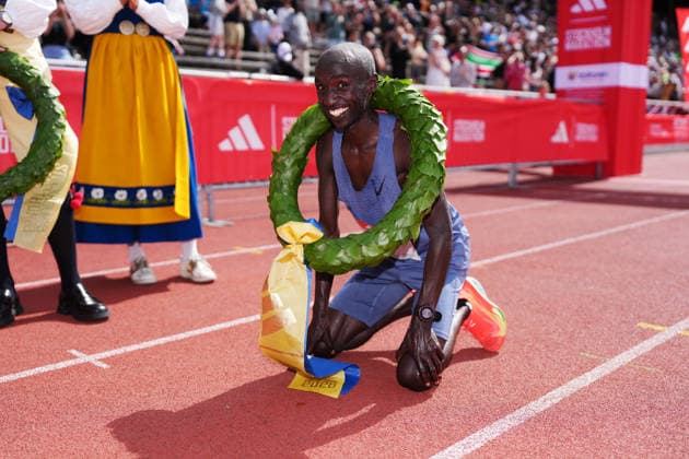 Edwin Kiptoo, Kenya, wins the Stockholm marathon in Stockholm, Sweden, on Saturday, May 30, 2026 STOCKHOLM SWEDEN x10500x  Copyright: xMagnusxLejhall TTx STOCKHOLM MARATHON 2026