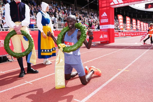 Edwin Kiptoo, Kenya, wins the Stockholm marathon in Stockholm, Sweden, on Saturday, May 30, 2026 STOCKHOLM SWEDEN x10500x  Copyright: xMagnusxLejhall TTx STOCKHOLM MARATHON 2026