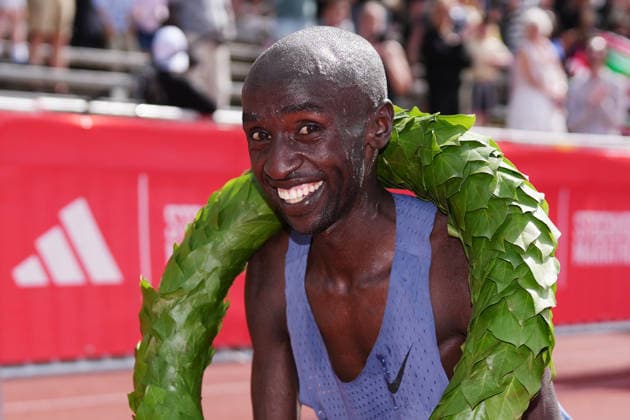 Edwin Kiptoo, Kenya, wins the Stockholm marathon in Stockholm, Sweden, on Saturday, May 30, 2026 STOCKHOLM SWEDEN x10500x  Copyright: xMagnusxLejhall TTx STOCKHOLM MARATHON 2026