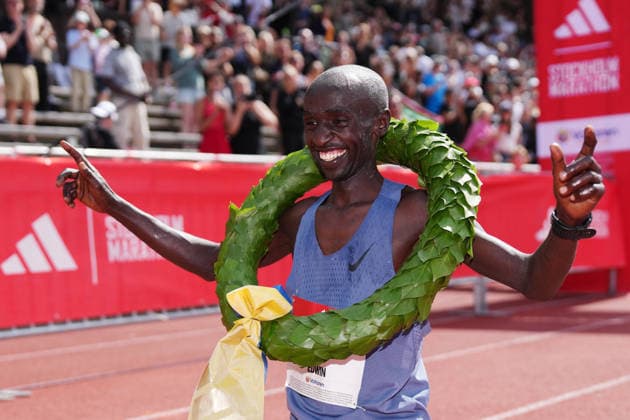 Edwin Kiptoo, Kenya, wins the Stockholm marathon in Stockholm, Sweden, on Saturday, May 30, 2026 STOCKHOLM SWEDEN x10500x  Copyright: xMagnusxLejhall TTx STOCKHOLM MARATHON 2026