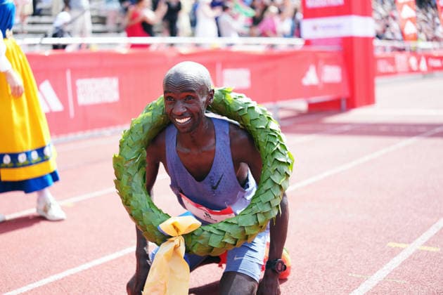 Edwin Kiptoo, Kenya, wins the Stockholm marathon in Stockholm, Sweden, on Saturday, May 30, 2026 STOCKHOLM SWEDEN x10500x  Copyright: xMagnusxLejhall TTx STOCKHOLM MARATHON 2026