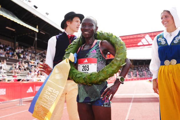 Rebeca Kangogo Chesir, Kenya, wins the Stockholm marathon, women, in Stockholm, Sweden, on Saturday, May 30, 2026 STOCKHOLM SWEDEN x10500x  Copyright: xMagnusxLejhall TTx STOCKHOLM MARATHON 2026
