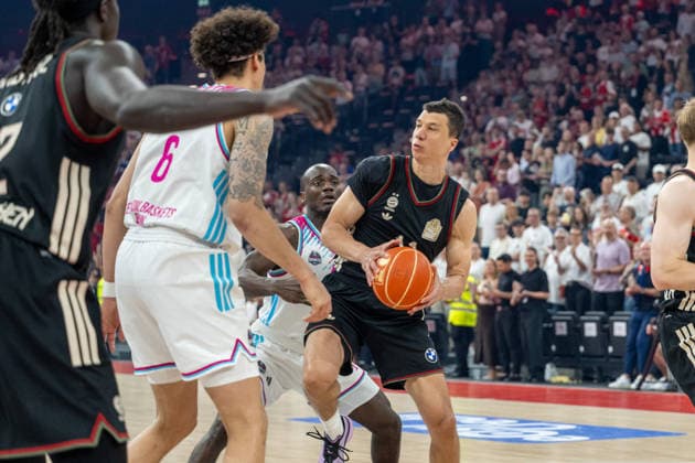 Vladimir Lucic 11 FC Bayern Basketball , FC Bayern Basketball vs Telekom Baskets Bonn, BBL, Semifinal 1, 30 05 2026 Munich Bavaria Germany Copyright: xkolbert-press UlrichxGamelx