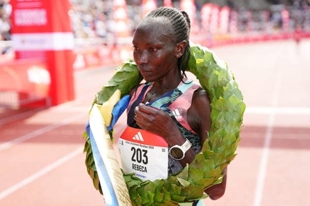 Rebeca Kangogo Chesir, Kenya, wins the Stockholm marathon, women, in Stockholm, Sweden, on Saturday, May 30, 2026 STOCKHOLM SWEDEN x10500x  Copyright: xMagnusxLejhall TTx STOCKHOLM MARATHON 2026