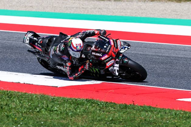 MOTORS - MotoGP - Italian Grand Prix Photo by IPA ABACAPRESS.COM85182171 - Marco Bezzecchi of Italy and Aprilia Racing seen during MotoGP GP7 Brembo Grand Prix of Italy - Qualifying at Mugello Circuit in Scarperia e San Piero, Italy Mugello Italy  Copyright: xIPAxSport ABACAx