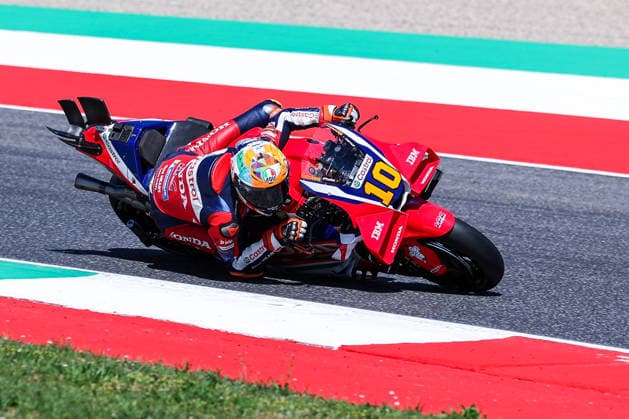 MOTORS - MotoGP - Italian Grand Prix Photo by IPA ABACAPRESS.COM85182152 - Luca Marini of Italy and Honda HCR Castrol seen during MotoGP GP7 Brembo Grand Prix of Italy - Qualifying at Mugello Circuit in Scarperia e San Piero, Italy Mugello Italy  Copyright: xIPAxSport ABACAx