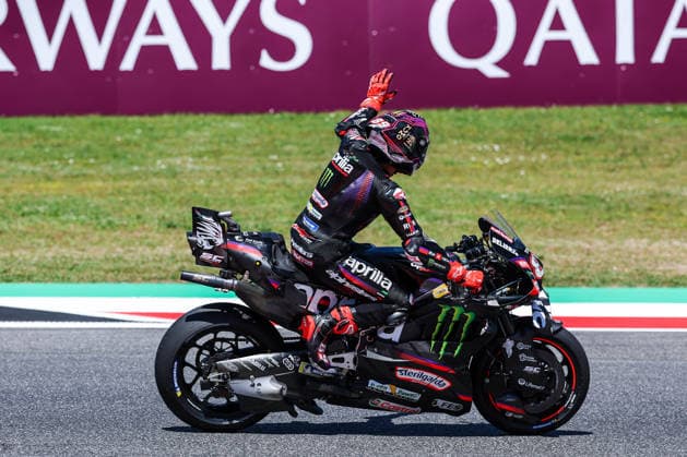 MOTORS - MotoGP - Italian Grand Prix Photo by IPA ABACAPRESS.COM85182155 - Jorge Martin of Spain and Aprilia Racing seen during MotoGP GP7 Brembo Grand Prix of Italy - Qualifying at Mugello Circuit in Scarperia e San Piero, Italy Mugello Italy  Copyright: xIPAxSport ABACAx