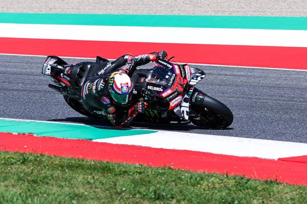 MOTORS - MotoGP - Italian Grand Prix Photo by IPA ABACAPRESS.COM85182157 - Marco Bezzecchi of Italy and Aprilia Racing seen during MotoGP GP7 Brembo Grand Prix of Italy - Qualifying at Mugello Circuit in Scarperia e San Piero, Italy Mugello Italy  Copyright: xIPAxSport ABACAx