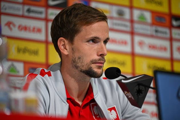 Wroclaw 30.05.2026. Football. Poland national team, Nationalteam press conference, PK, Pressekonferenz ahead of the International Friendly, Länderspiel, Nationalmannschaft match against Ukraine in Wroclaw, Poland --- Pilka nozna. Konferencja prasowa reprezentacji Polski przed meczem towarzyskim przeciwko Ukrainie. Persons shown: Tomasz Kedziora Fot. Tomasz Karczewski Arena Akcji NEWSPIX.PL --- newspix.pl POLAND OUT! 