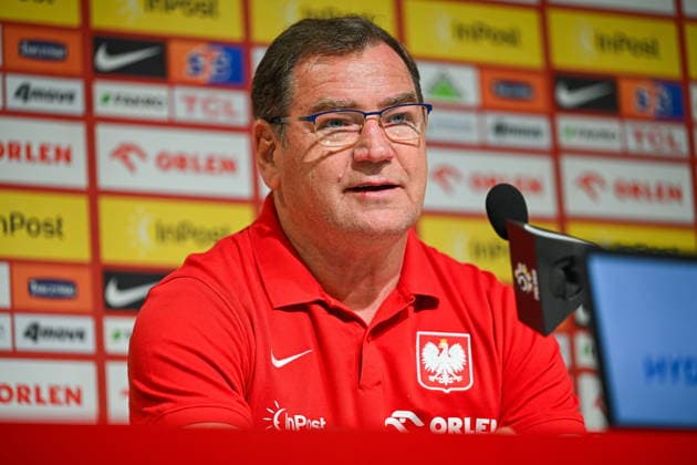 Wroclaw 30.05.2026. Football. Poland national team, Nationalteam press conference, PK, Pressekonferenz ahead of the International Friendly, Länderspiel, Nationalmannschaft match against Ukraine in Wroclaw, Poland --- Pilka nozna. Konferencja prasowa reprezentacji Polski przed meczem towarzyskim przeciwko Ukrainie. Persons shown: Jan Urban Fot. Tomasz Karczewski Arena Akcji NEWSPIX.PL --- newspix.pl POLAND OUT! 