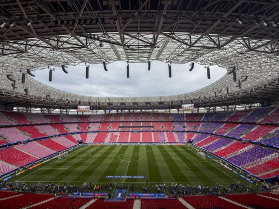 Ahead of the UEFA Champions League final in Budapest BUDAPEST, HUNGARY - MAY 30: A general view of the Puskas Arena ahead of the UEFA Champions League final match between Paris Saint-Germain (PSG) and Arsenal in Budapest, Hungary, on May 30, 2026. Halil Sagirkaya Anadolu Budapest Hungary. Editorial use only. Please get in touch for any other usage.  Copyright: x2026xAnadoluxHalilxSagirkayax