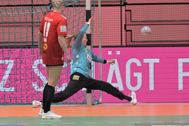 Sofie Kruggel SV Union Halle Neustadt, 31 in goal TusSies Metzingen vs SV Union Halle Neustadt , Handball, Alsco HBF, 7 Play Off League Matchday, Season 2025 2026, 30 05 2026 TusSies Metzingen vs SV Union Halle Neustadt , Handball, Alsco HBF, 7 Play Off League Matchday, Season 2025 2026, 30 05 2026 Tuebingen Copyright: xEibner-Pressefoto TobiasxBaurx EP_TBR