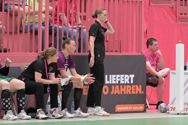 Miriam Hirsch TusSies Metzingen, Coach TusSies Metzingen vs SV Union Halle Neustadt , Handball, Alsco HBF, 7 Play Off League Matchday, Season 2025 2026, 30 05 2026 TusSies Metzingen vs SV Union Halle Neustadt , Handball, Alsco HBF, 7 Play Off League Matchday, Season 2025 2026, 30 05 2026 Tuebingen Copyright: xEibner-Pressefoto TobiasxBaurx EP_TBR