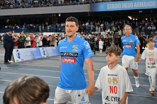 Foto IPP Felice De Martino Napoli 26 05 2026 calcio partita di beneficenza La Notte dei Leoni Napoli Legends-World Legends nella foto: Diego Demme Italy Photo Press World Copyright Napoli italy Italia ITALY  Copyright: xR4924_italyphotopressx