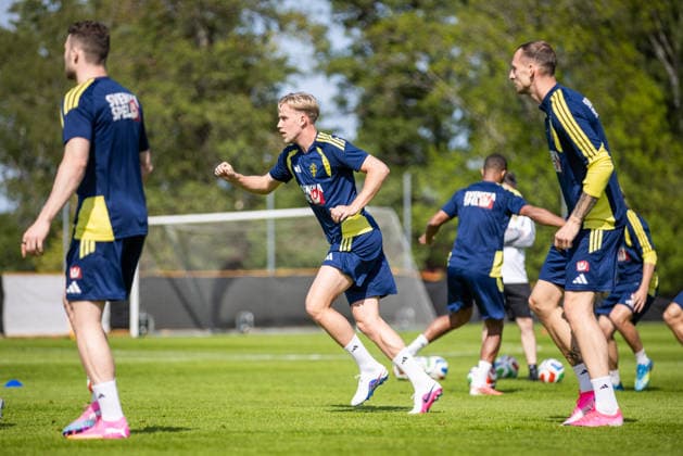 260530 Herman Johansson of the Swedish national football team at a training session on May 30, 2026 in Stockholm Photo Caisa Rasmussen BILDBYRAN COP 353 CR0046 fotboll football soccer fotball landskamp träning practice training sverige sweden sverige a fifa world cup vm bbeng  Copyright: CAISAxRASMUSSEN BB260530CR040
