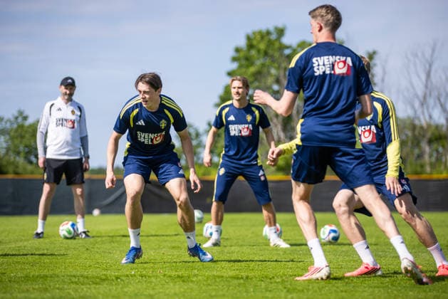 260530 Elliot Stroud of the Swedish national football team at a training session on May 30, 2026 in Stockholm Photo Caisa Rasmussen BILDBYRAN COP 353 CR0046 fotboll football soccer fotball landskamp träning practice training sverige sweden sverige a fifa world cup vm bbeng  Copyright: CAISAxRASMUSSEN BB260530CR041