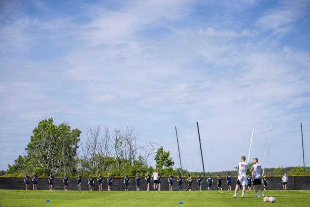 260530 Players of the Swedish national football team at a training session on May 30, 2026 in Stockholm Photo Caisa Rasmussen BILDBYRAN COP 353 CR0046 fotboll football soccer fotball landskamp träning practice training sverige sweden sverige a fifa world cup vm bbeng  Copyright: CAISAxRASMUSSEN BB260530CR048