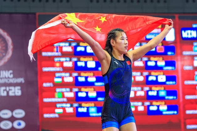 U17 Wrestling Asian Championships 49kg WW Yuting Yuan CHN Copyright: xAmirrezaxAliasgarix xUnitedxWorlx Kadir Caliskan United World Wr