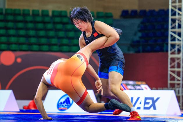 U17 Wrestling Asian Championships 65kg WW Siyu Wei CHN df Antra Antra IND Copyright: xAmirrezaxAliasgarix xUnitedxWorlx Kadir Caliskan United World Wr