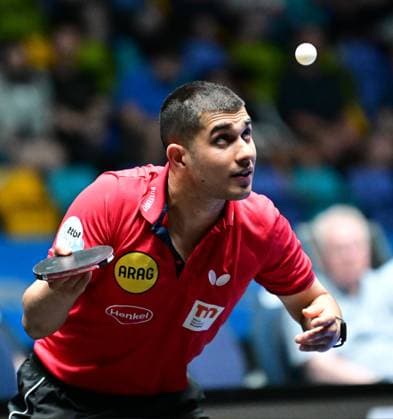 Kanak Jha in the semi-finals of the TTBL Final Four in Frankfurt The US American Kanak Jha from Borussia Düsseldorf in action against TTC Schwalbe Bergneustadt in the semi-finals of the TTBL Final Four in Frankfurt am Main at the Süwag Energie Arena on May 30, 2026 Frankfurt am Main Hessen Germany