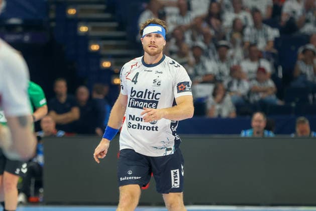 30 05 2026, xgox, Handball EHF European League Semi-Final MT Melsungen SG Flensburg Handewitt v l Johannes Golla Flensburg, 4 plays with an association Hamburg