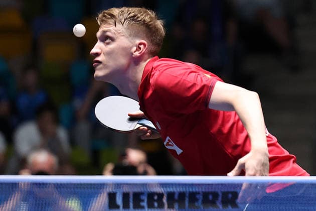 30 05 2026, xrekx, Table Tennis TTBL Final 4, Borussia Düsseldorf TTC Schwalbe Bergneustadt v l Anton Källberg Kaellberg Borussia Duesseldorf DFL DFB REGULATIONS PROHIBIT ANY USE OF PHOTOGRAPHS as IMAGE SEQUENCES and or QUASI VIDEO Frankfurt am Main