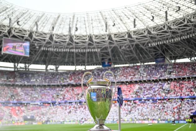 the Trophy during the UEFA Champions League Final 2026 match between Paris Saint Germain and Arsenal FC at Puskas Arena on May 30, 2026 in Budapest, Hungary Photo by Harry Langer DeFodi Images