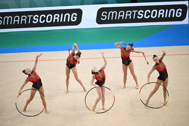 IPA85186577 - SLOVAKIA group during European Championships in Rhythmic gymnastics, Rhythmische Sportgymnastik, RSG Gymnastics in Varna, Bulgaria, May 30 2026  Copyright: xFilippoxTomasi IPAxSportx xx 85186577