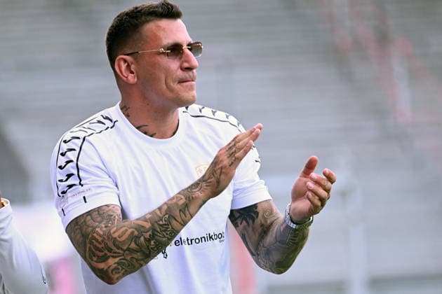 30 05 2026, xsvx, Football Langholz Cup 2026, f l Rapper musician Gzuz 187 Strassenbande Kristoffer Jonas Klauß Klauss Wiesbaden