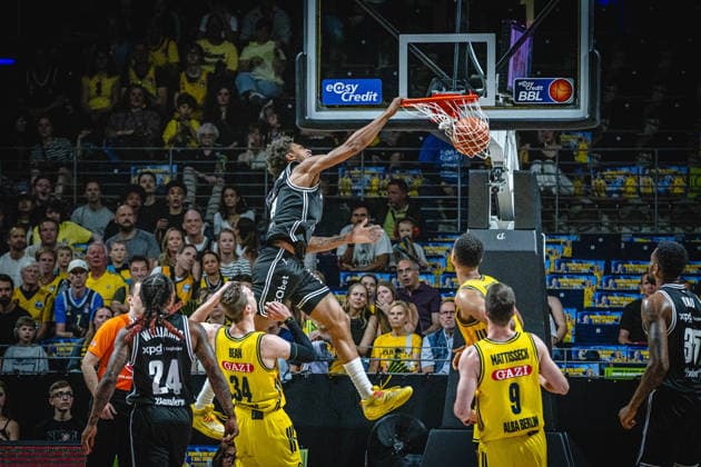 Basketball Berlin 30 05 2026 Season 2025 2026 EasyCredit BBL 1 Bundesliga Men, Men Playoffs Semifinal Game 1 Alba Berlin BMA365 Bamberg Baskets Demarcus Demonia Bamberg, No 08