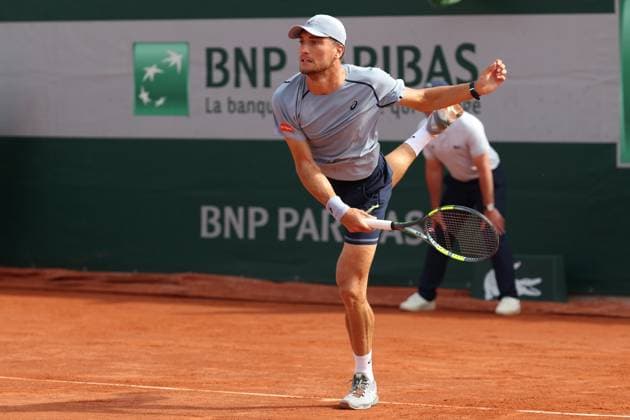 Belgian Raphael Collignon pictured in action during a third round match between Italian Arnaldi and Belgian Collignon, in the men s singles at the Roland Garros French Open tennis tournament, in Paris, France, Saturday 30 May 2026. This year s tournament takes place from 18 May to 07 June. VIRGINIExLEFOUR  x175469049x