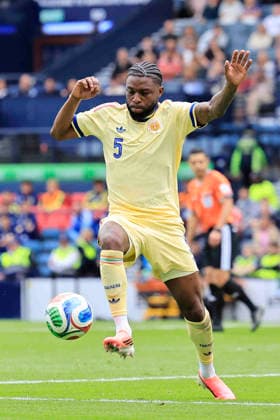 Scotland v Curacao International Friendly, Länderspiel, Nationalmannschaft Sherel Floranus of Curaao on the ball during the International Friendly match at Barclays Hampden, Glasgow 30 05 2026 UK Newspapers OUT Copyright: xFredxPalmerx FIL-23531-0161