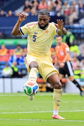 Scotland v Curacao International Friendly, Länderspiel, Nationalmannschaft Sherel Floranus of Curaao on the ball during the International Friendly match at Barclays Hampden, Glasgow 30 05 2026 UK Newspapers OUT Copyright: xFredxPalmerx FIL-23531-0162