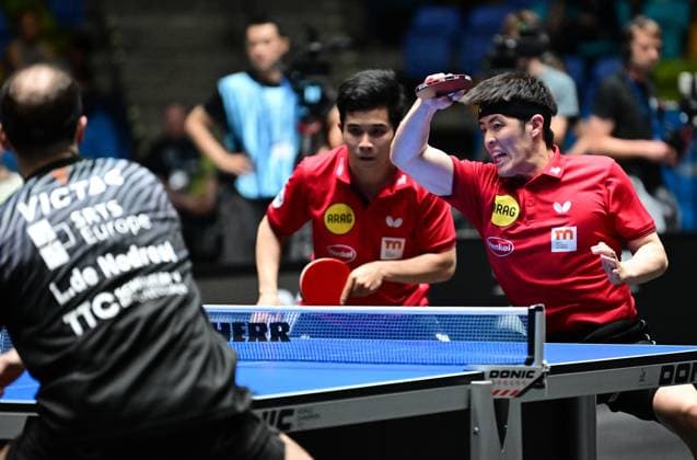 Dand Qiu and Li Yongyin reach the final of the TTBL Final Four in Frankfurt with Borussia Düsseldorf The German national player Dang Qiu and his Chinese club colleague Li Yongyin from Borussia Düsseldorf win the decisive doubles match to win the 3 2 semi-final against TTC Schwalbe Bergneustadt at the TTBL Final Four in Frankfurt am Main in the Süwag Energie Arena on May 30, 2026 Düsseldorf is thus the first finalist Frankfurt am Main Hessen Germany