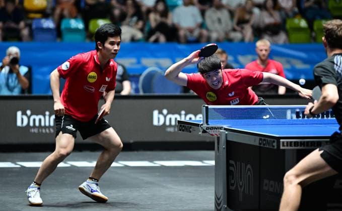 Dand Qiu and Li Yongyin reach the final of the TTBL Final Four in Frankfurt with Borussia Düsseldorf The German national player Dang Qiu and his Chinese club colleague Li Yongyin from Borussia Düsseldorf win the decisive doubles match to win the 3 2 semi-final against TTC Schwalbe Bergneustadt at the TTBL Final Four in Frankfurt am Main in the Süwag Energie Arena on May 30, 2026 Düsseldorf is thus the first finalist Frankfurt am Main Hessen Germany