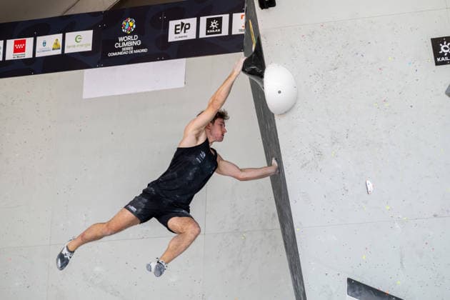 May 30, 2026, Madrid, Madrid, Spain: COLIN DUFFY of the United States competes during the men s boulder semifinal at the IFSC World Climbing Series in Madrid Men s Boulder Semifinals At The 2026 World Climbing Series Madrid.  - ZUMAd308 20260530_zsp_d308_026 Copyright: xJuanxCarlosxLucasx