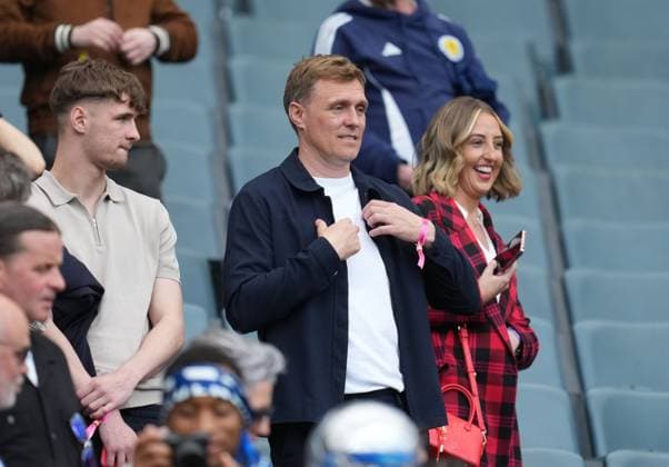 Darren Fletcher, former Manchester United, ManU & Scotland player in the stand at Hampden. Fletcher s son Tyler Fletcher made his debut for Scotland in today s match. Scotland v Curacao, International Friendly, Länderspiel, Nationalmannschaft Football, Hampden Park, Glasgow, Scotland, UK - 30 May 2026Glasgow Hampden Park United Kingdom EDITORIAL USE ONLY No use with unauthorised audio, video, data, fixture lists, club league logos or live services. Online in-match use limited to 120 images, no video emulation. No use in betting, games or single club league player publications. Copyright: xStuartxWallace Shutterstockx 16898283l