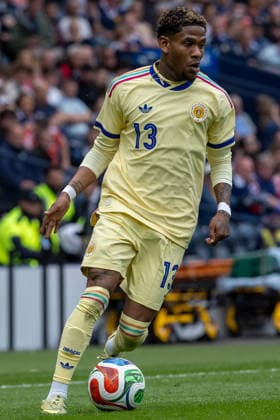 Scotland v Curacao, Friendly International Challenge Tyrese Noslin of Curacao during the International Challenge Match - Scotland vs Curacao, Barclays Hampden, Glasgow. 30 May 2026 Hampden Park Barclays Hampden Glasgow Scotland Editorial use only , Copyright: xColinxPoultneyx PSI-24309-0149