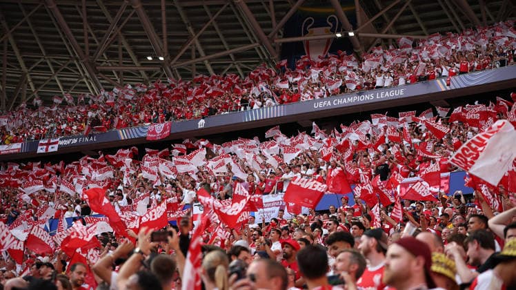 Paris Saint-Germain v Arsenal, Champions League, Final Arsenal Fans during the Champions League Final match between Paris Saint-Germain and Arsenal at Puskas Arena Park, Budapest, Hungary on 30 May 2026. Budapest Puskas Arena Park Hungary Editorial use only , Copyright: xChrisxFoxwellx PSI-24308-0008