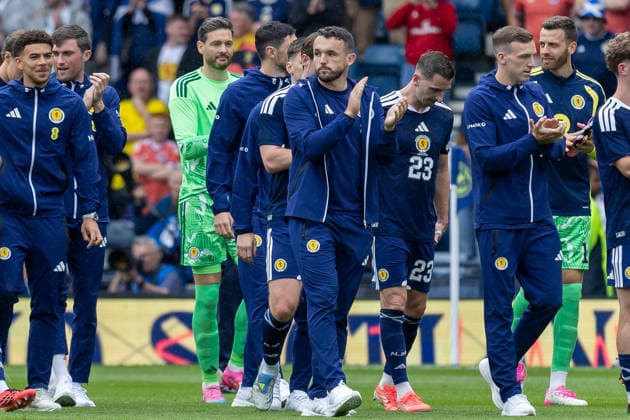Scotland v Curacao, Friendly International Challenge John McGinn of Scotland national team, Nationalteam applauds the fans as they say their farewell s ahead of heading off to the FIFA World Cup, WM, Weltmeisterschaft, Fussball during the International Challenge Match - Scotland vs Curacao, Barclays Hampden, Glasgow. 30 May 2026 Hampden Park Barclays Hampden Glasgow Scotland Editorial use only , Copyright: xColinxPoultneyx PSI-24309-0159