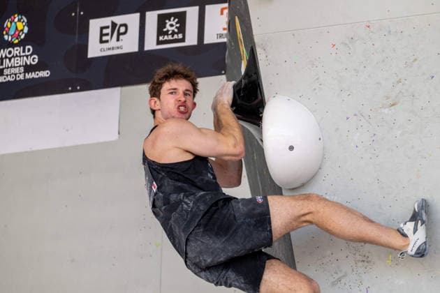 May 30, 2026, Madrid, Madrid, Spain: COLIN DUFFY of the United States competes during the men s boulder semifinal at the IFSC World Climbing Series in Madrid Madrid Spain - ZUMAd308 20260530_zsp_d308_033 Copyright: xJuanxCarlosxLucasx