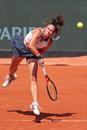 RECORD DATE NOT STATED 30th May 2026; Roland Garros, Paris, France; 2026 French Open Tennis, Day 12; Daria Kasatkina (AUS) serves to Aryna Sabalenka JonxBromley