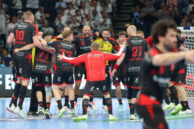 30 05 2026, xgox, Handball EHF European League semi-final MT Melsungen SG Flensburg Handewitt v l Melsungen disappointed, looks disappointed, disappointed Hamburg